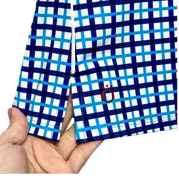 KINONA Keep It Covered Sleeveless Golf Top in Blue Plaid Size S - Picture 6 of 8